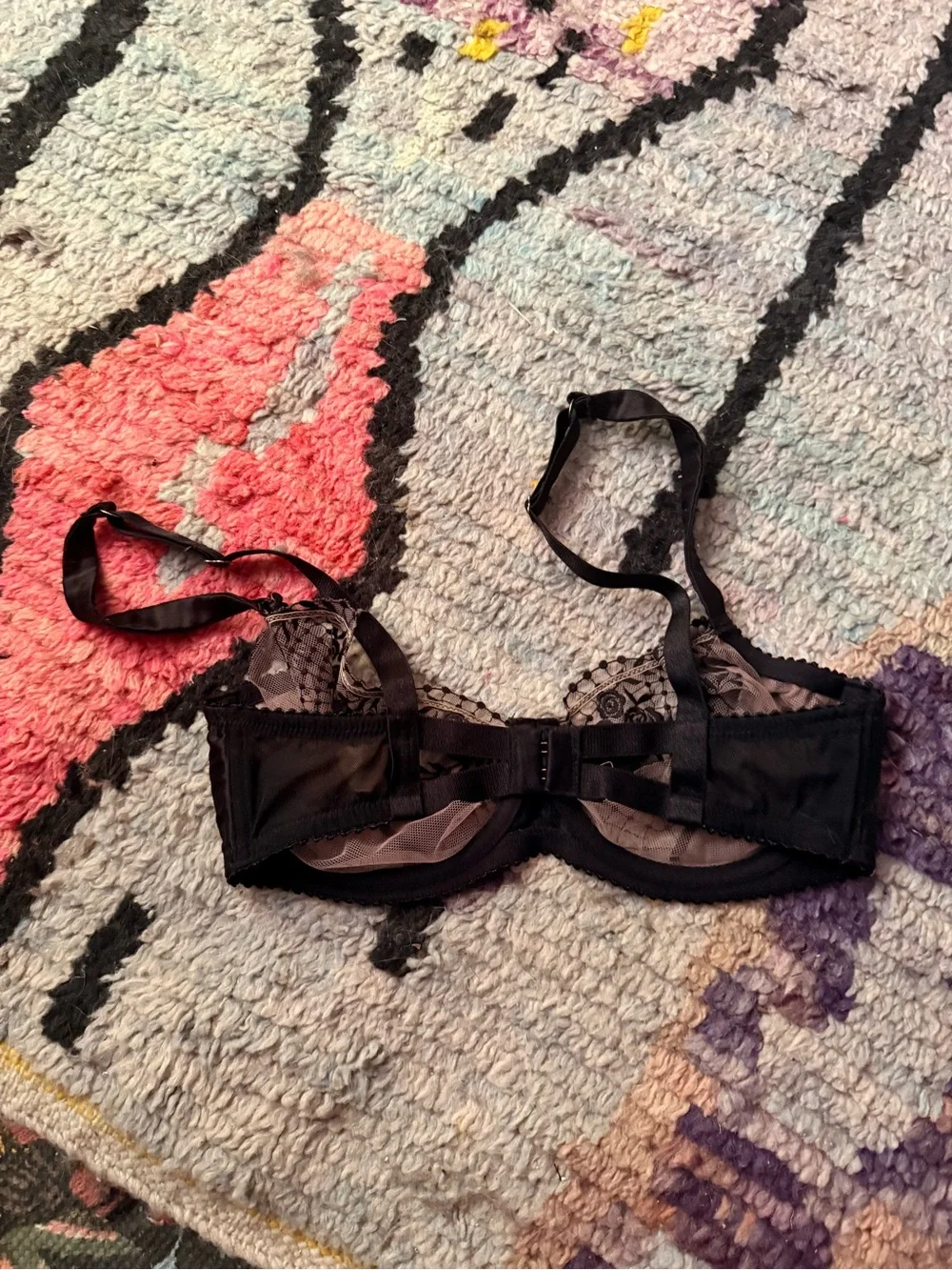 Dita Von Teese Julie’s Roses Black Bra | Romantic Vintage Glamour — 34DD/34E